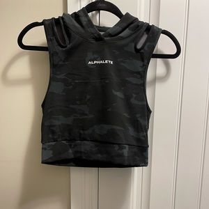 Alphalete Surface Crop Tank Hoodie